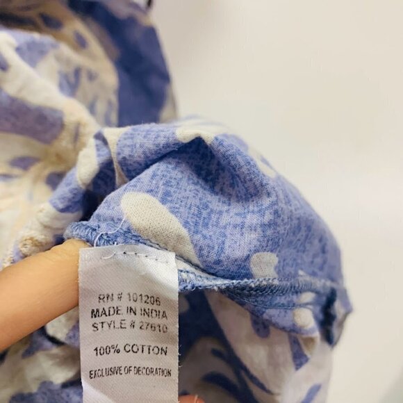 Soft Surroundings Tunic Top Shell Seeker Embroidered Coral Reef Beach Travel Cov - Picture 8 of 11